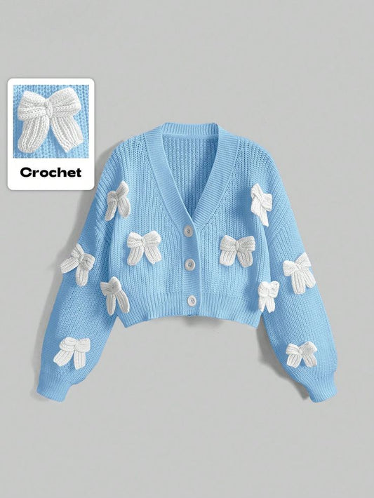 Crochet Bow Cardigan 🎀