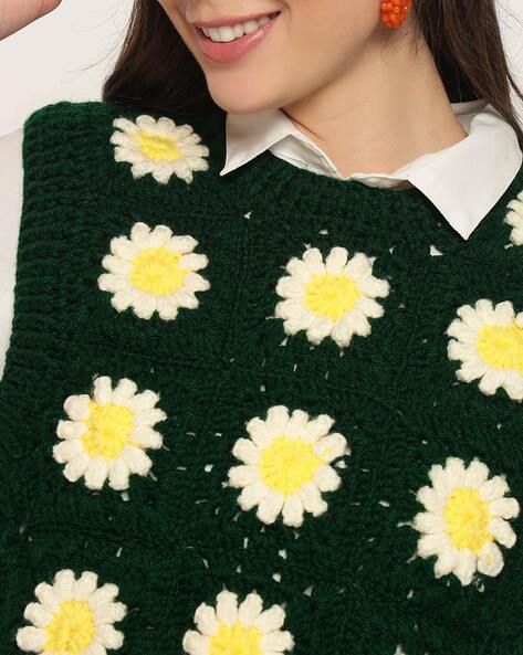 Daisy Meadow Crochet Vest