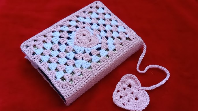 Sweetheart Granny Square Diary Cover