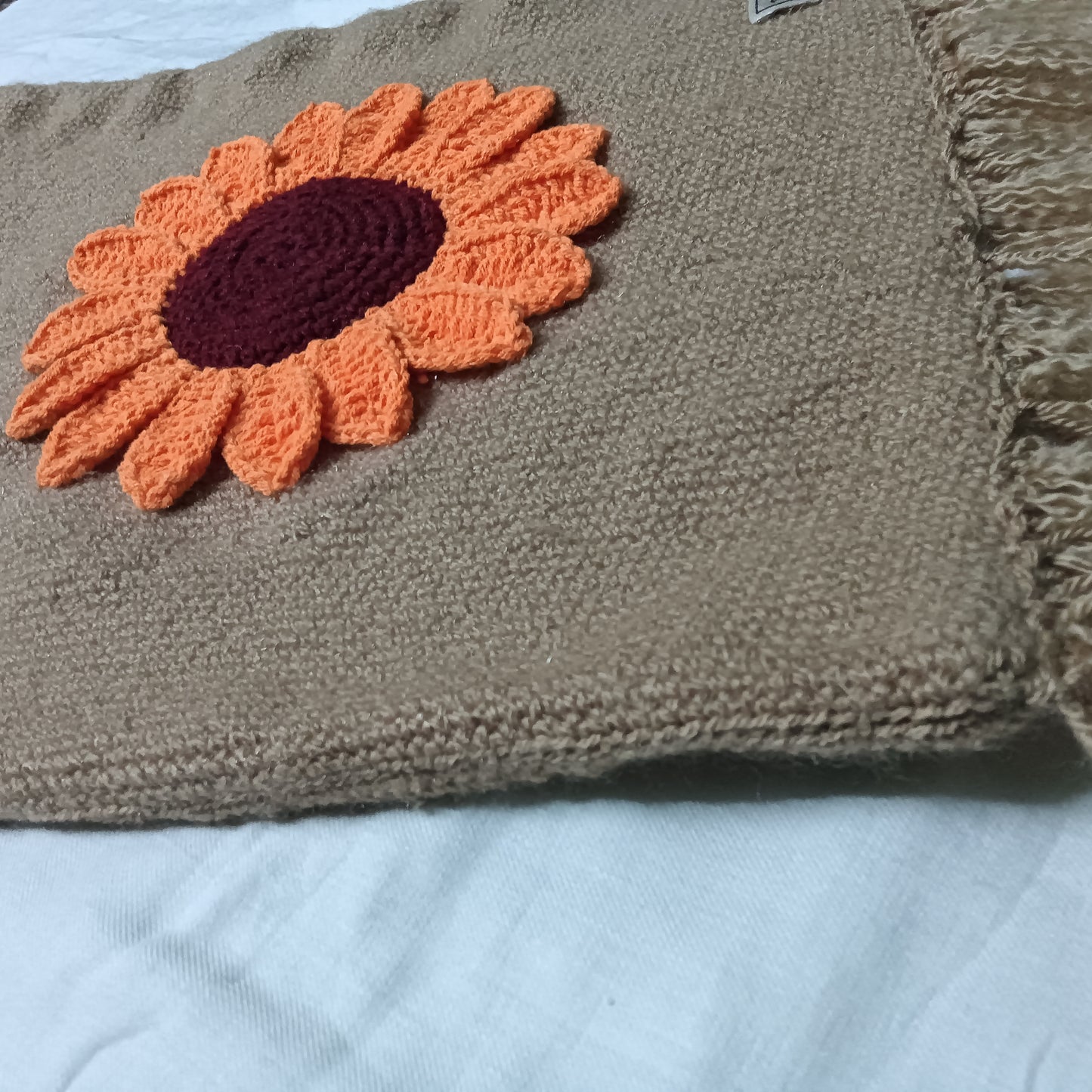 Jute Sunflower Tote Bag