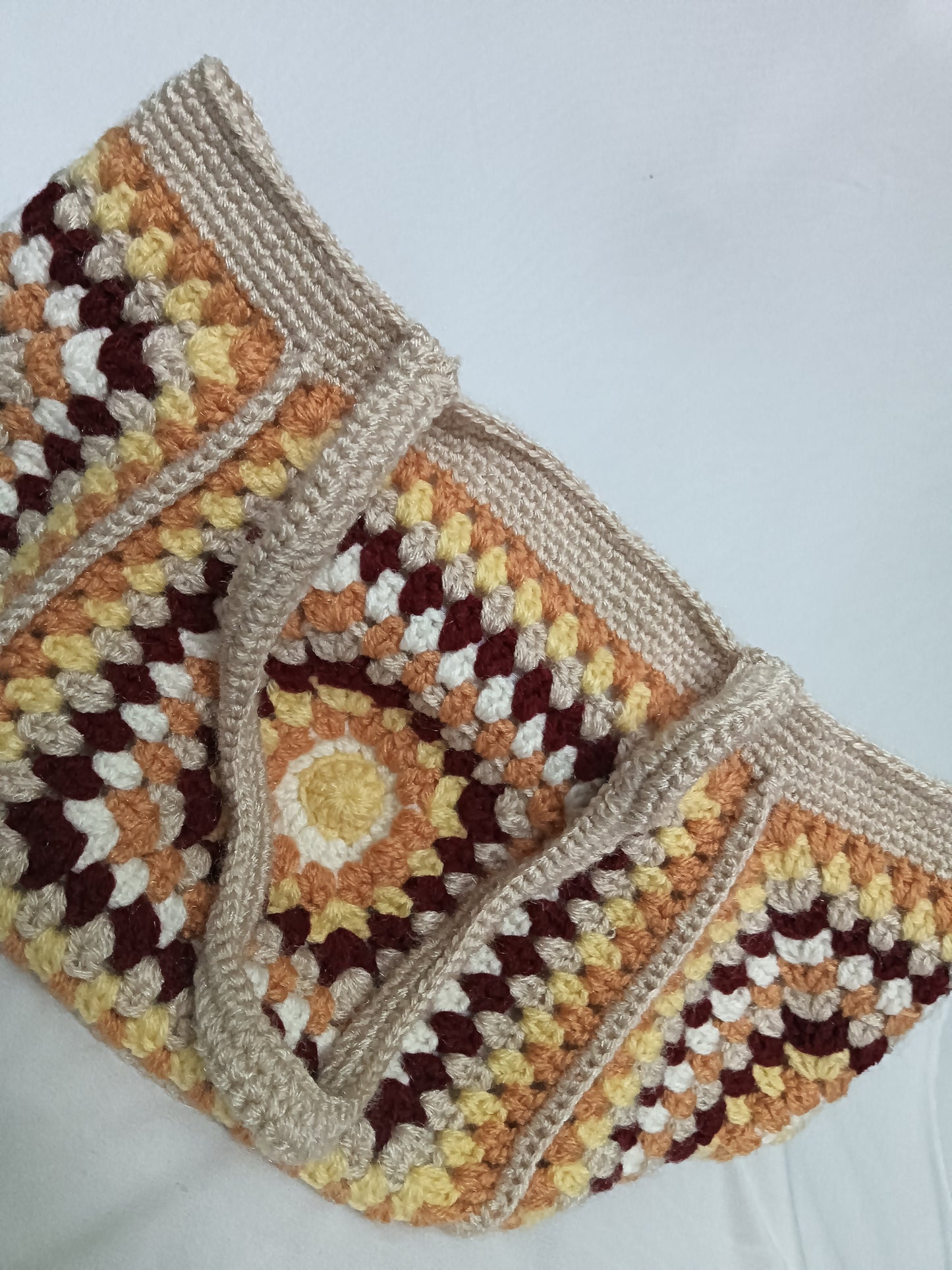 Granny Square Box Tote Bag