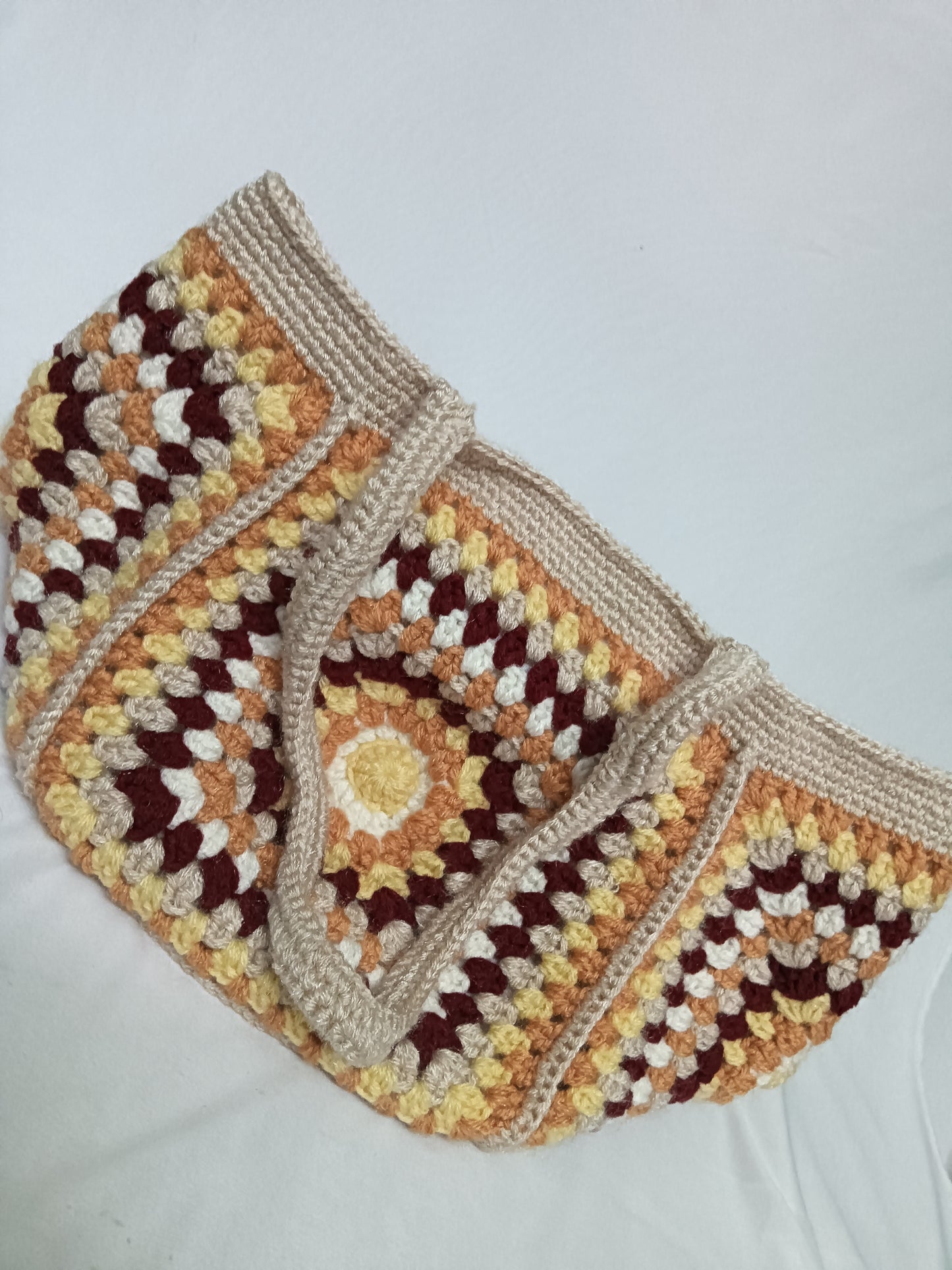 Granny Square Box Tote Bag