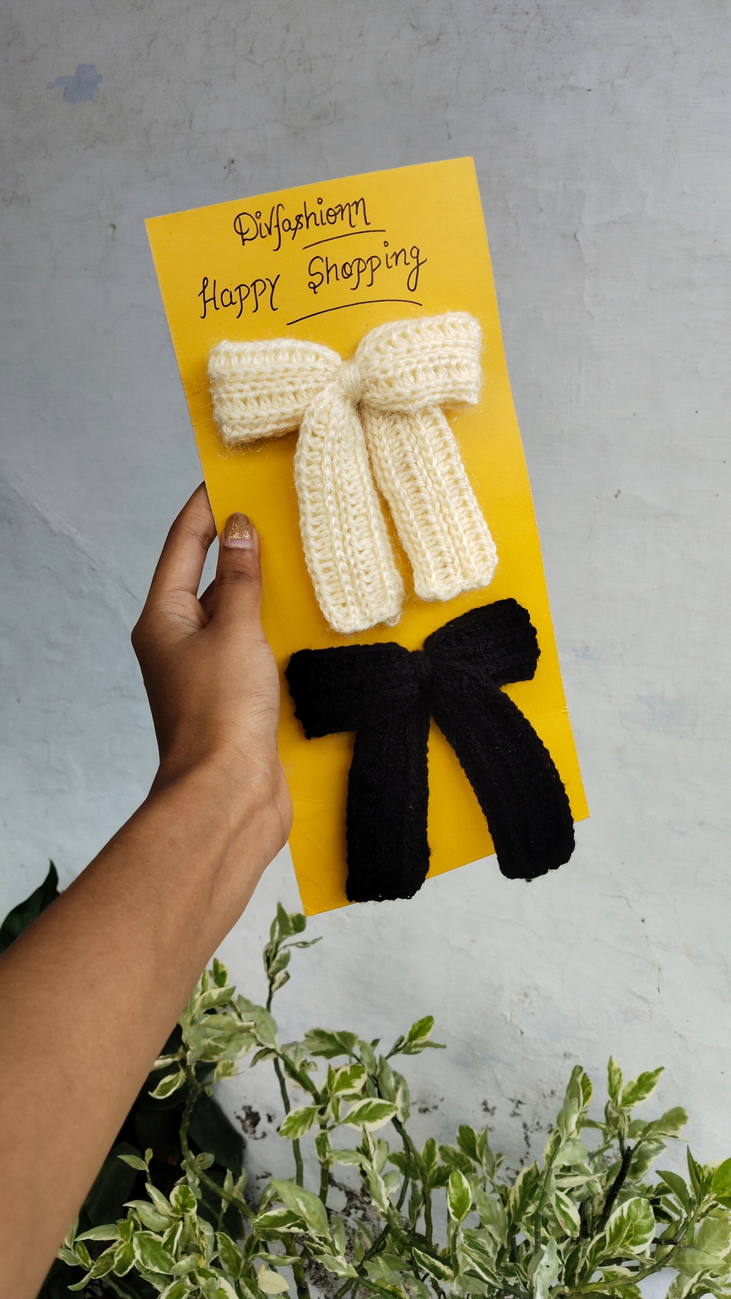 Handcrafted Crochet Bow Clip Set
