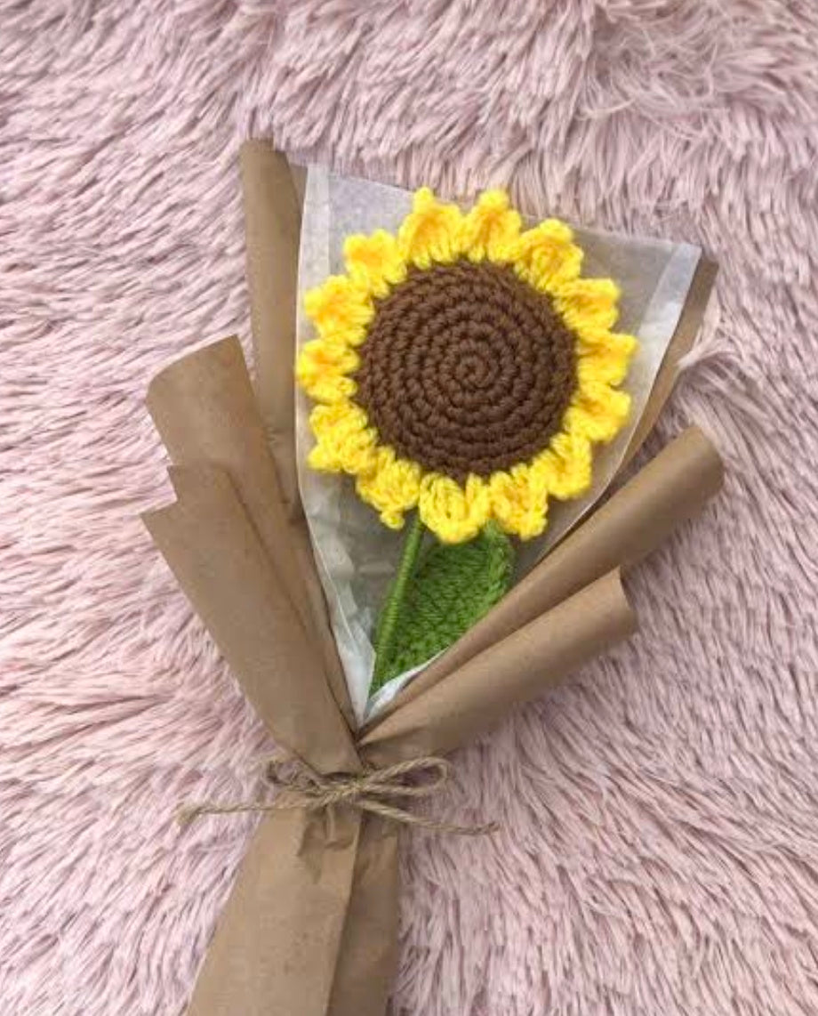 Crochet Sunflower Bouquet