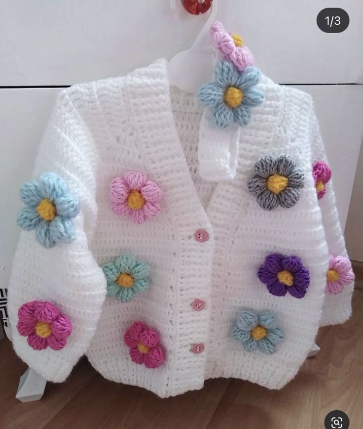 Pastel Bloom Crochet Cardigan ๐ผ
