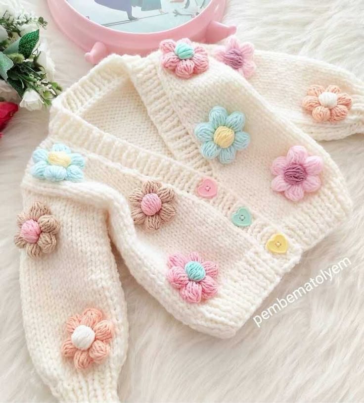 Pastel Bloom Crochet Cardigan ๐ผ