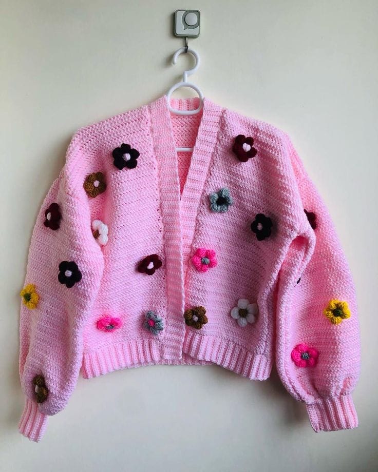 Pastel Bloom Crochet Cardigan ๐ผ