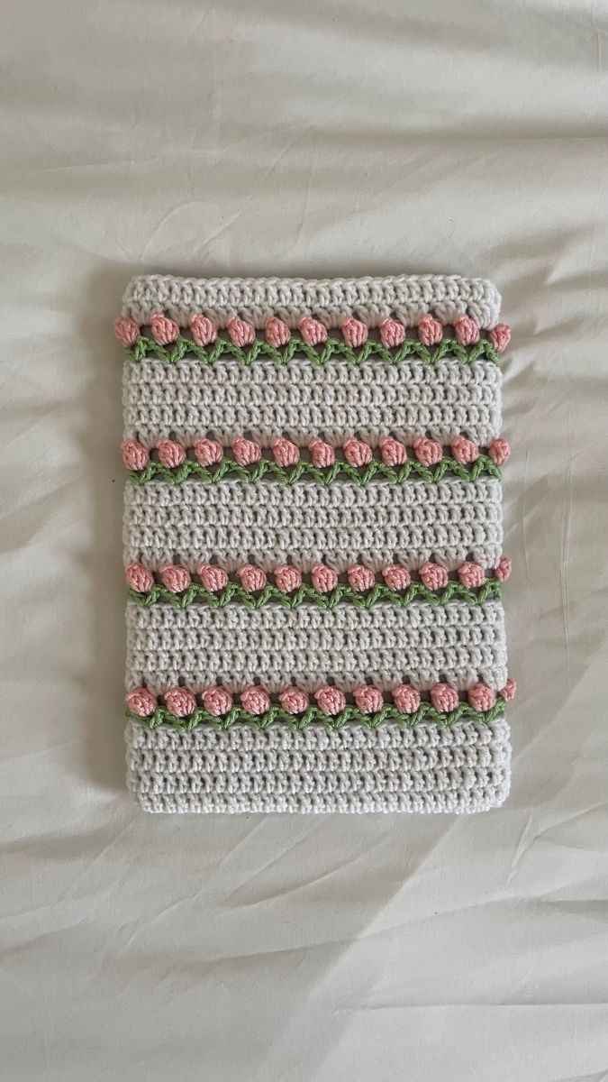 Elegant Cream with Budded Rows Diary Cover
