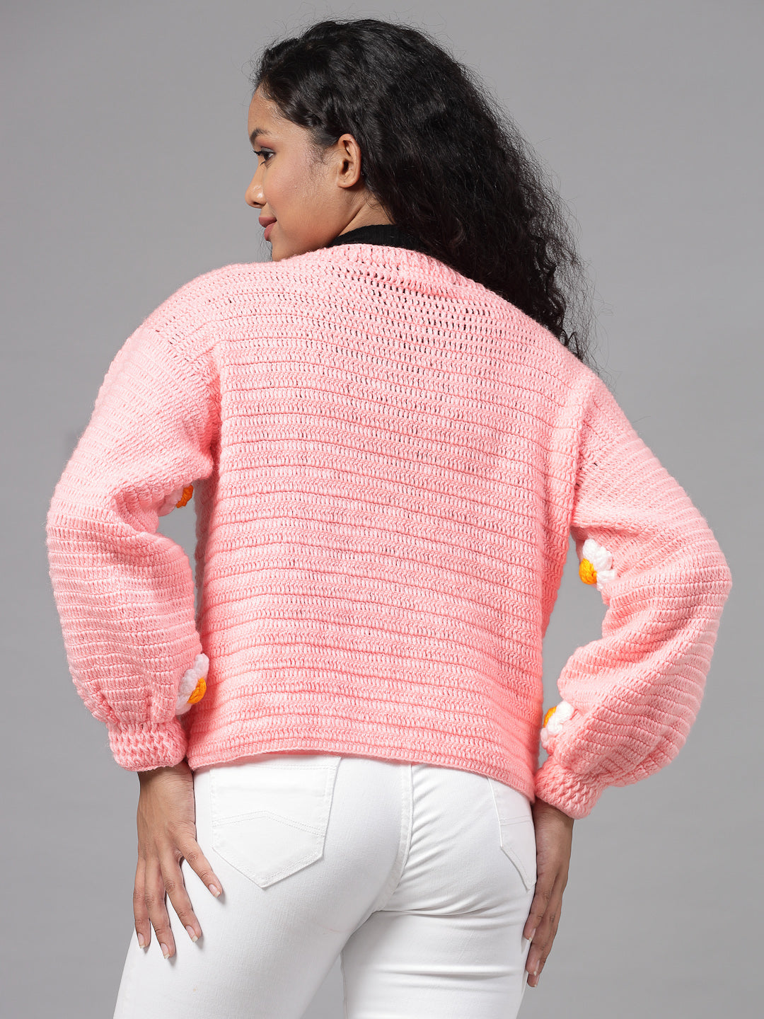 Button-Up Daisy Garden Crochet Cardigan