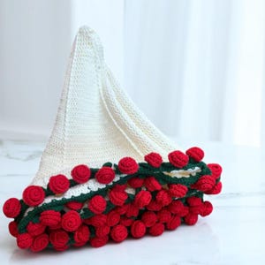 Hand-Crocheted Rosebud Blanket Bouquet