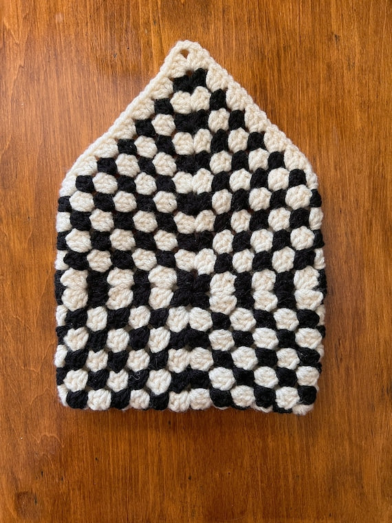 Modern Checkerboard Granny Square Diary Cover