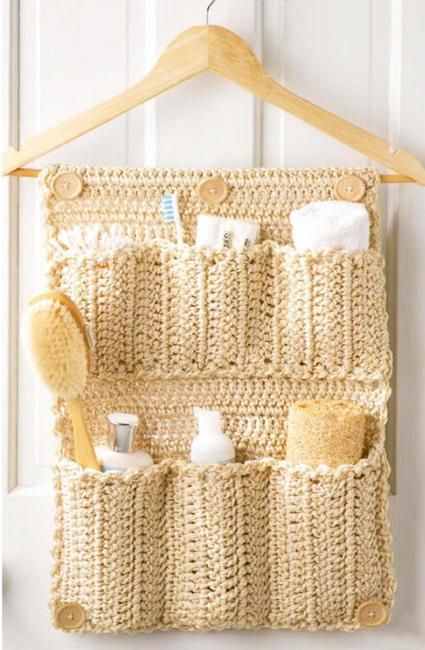 Crochet Hanging Storage Organizer