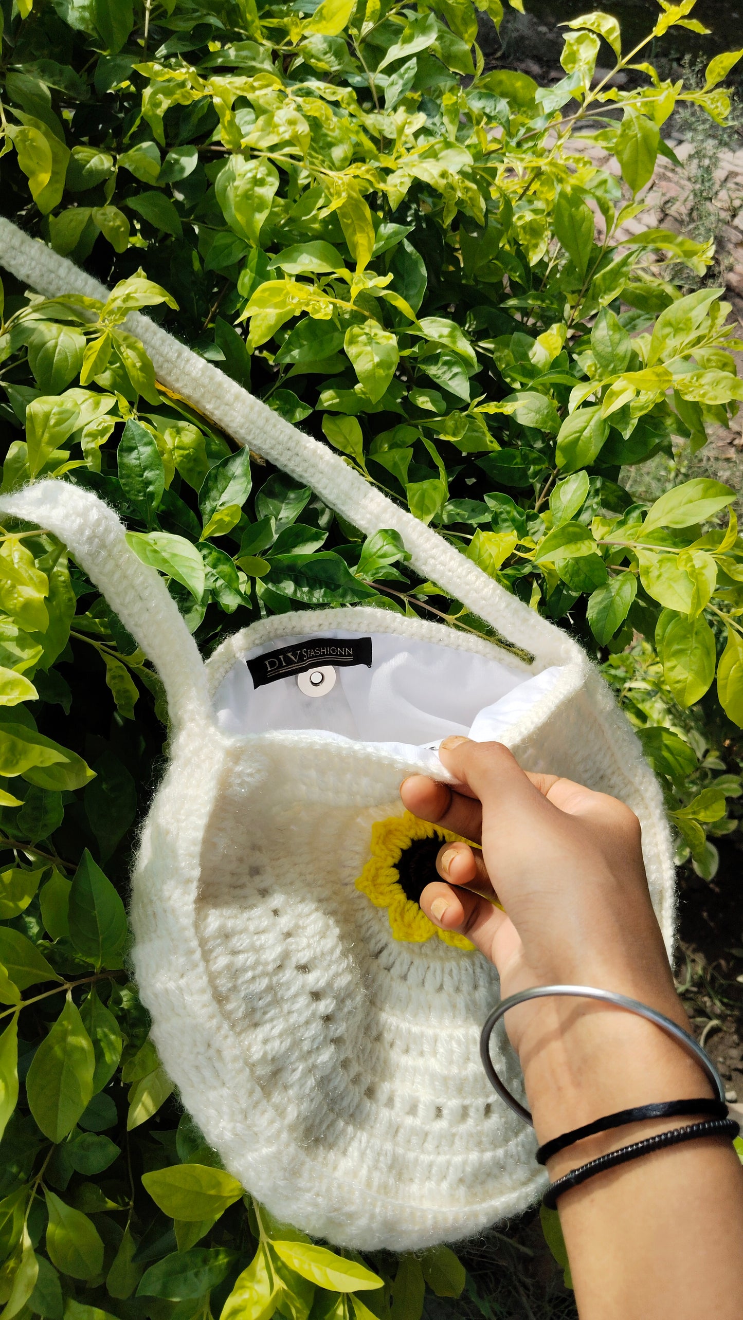 Round Sunflower Sling Bag