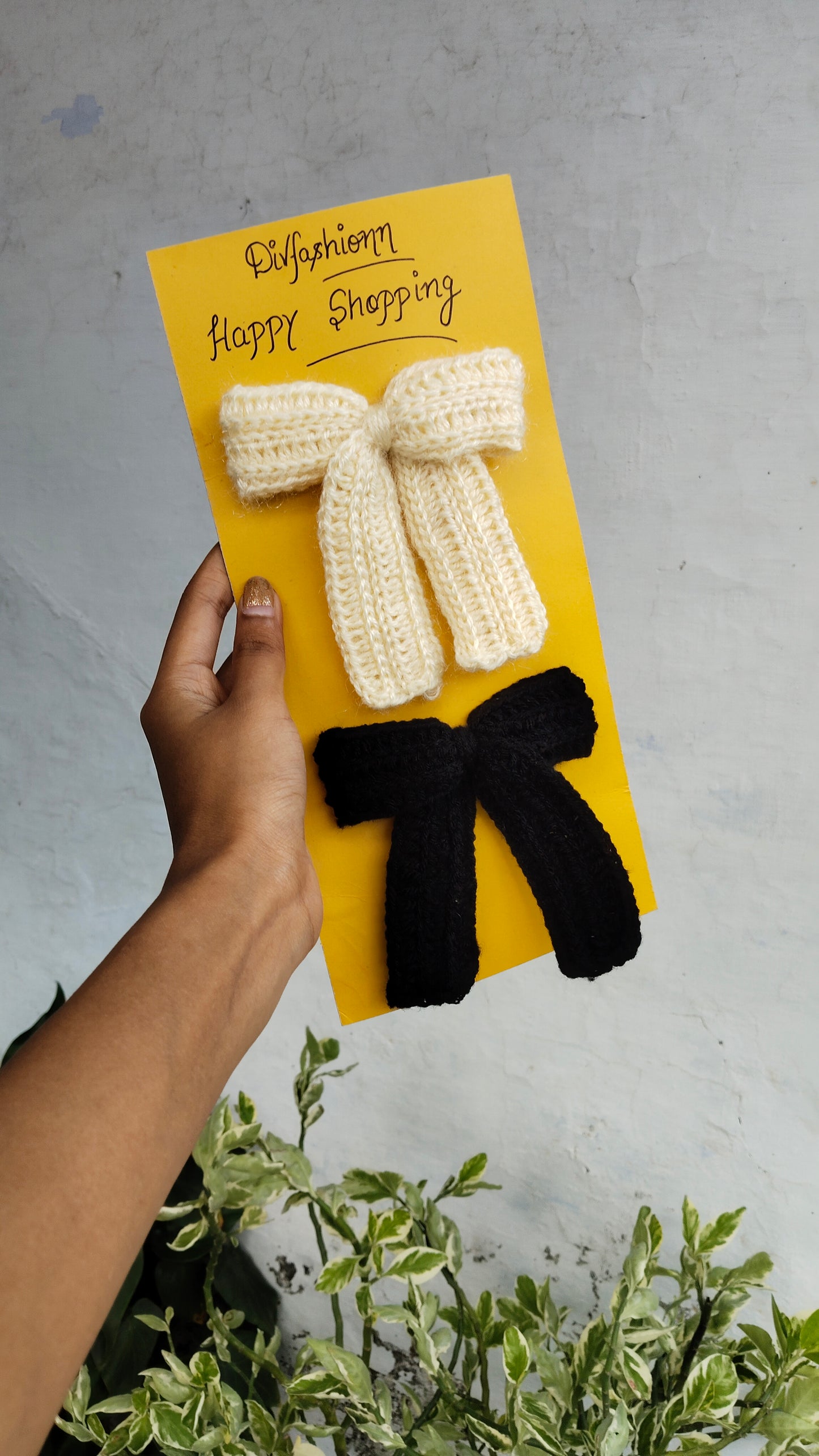 Handcrafted Crochet Bow Clip Set