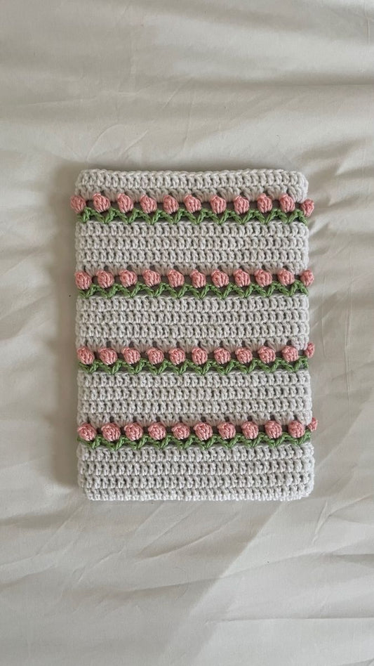 Elegant Cream with Budded Rows Diary Cover
