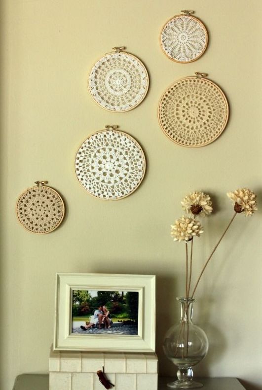 Collection of Framed Crochet Doilies