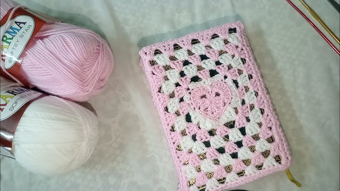 Sweetheart Granny Square Diary Cover