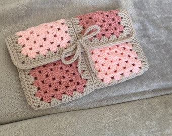 Pastel Granny Square Diary Cover