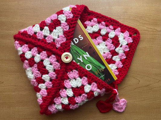 Festive Berry Granny Square Flap Diary Cover
