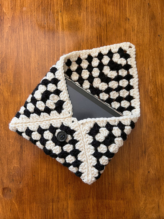 Modern Checkerboard Granny Square Diary Cover